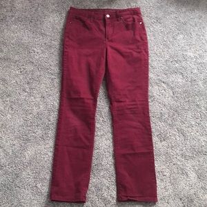Dana Buchanan maroon jeans size 8